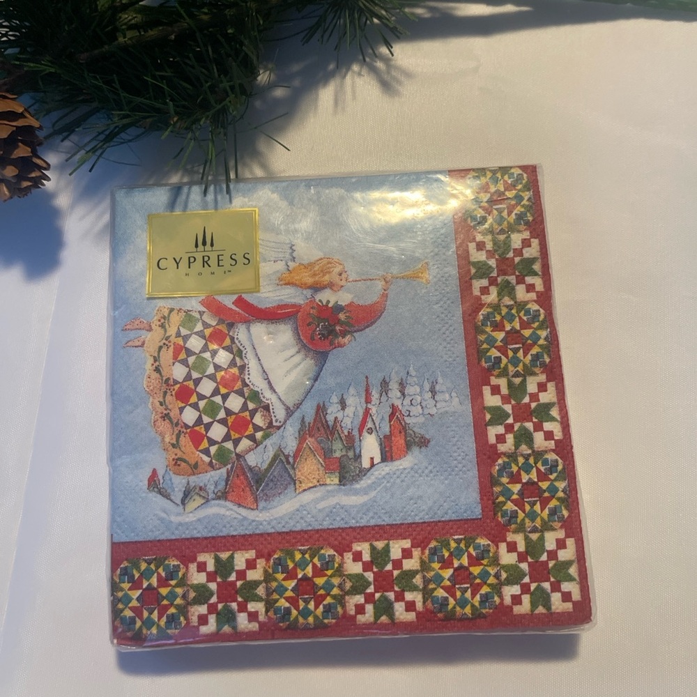 Cypress Angel Christmas Napkins